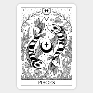 Zodiac sign tarot card Pisces Sticker